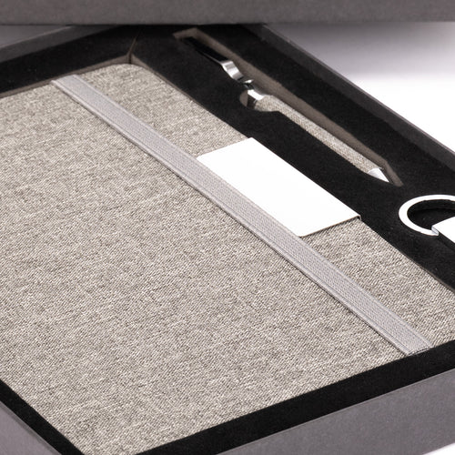 Set PARATY: Libreta de Notas, Bolígrafo y Llavero