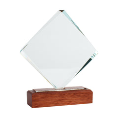 Trofeo Galvano de Madera y Cristal "Fischer"