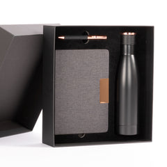Set de Regalo "EPIC" negro con detalles encobrizados.