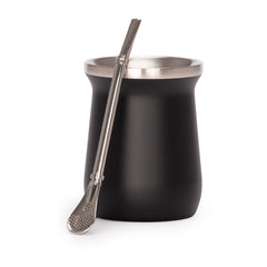 Vaso Térmico metálico "MATE" 300ml. con Bombilla