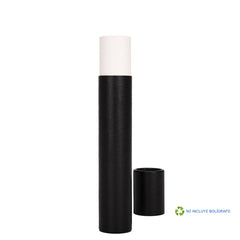Tubo Porta-Lápiz o Bolígrafo, en cartón forrado negro.