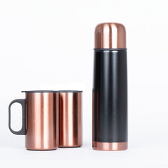 Set termo 1/2 L + 2 tazones encobrizados "GLASGOW"