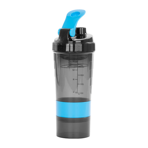 Vaso Gym para batidos proteína "SHAKE", con 4 compartimentos.