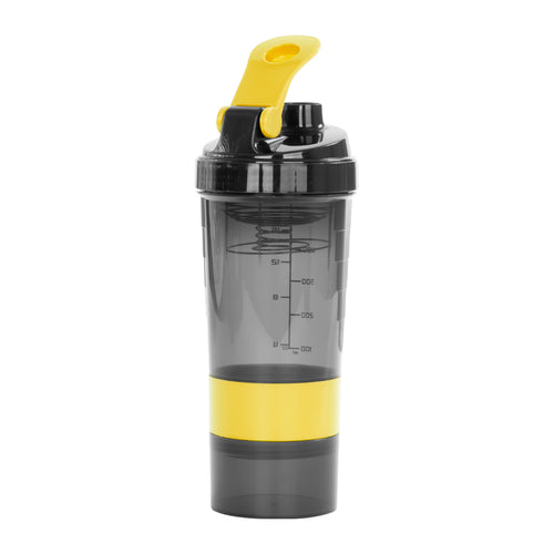 Vaso Gym para batidos proteína "SHAKE", con 4 compartimentos.