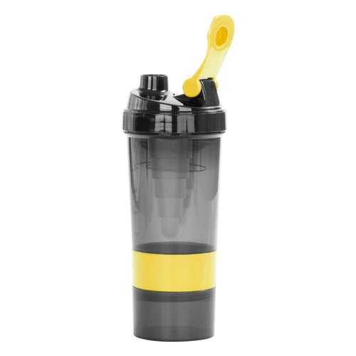 Vaso Gym para batidos proteína "SHAKE", con 4 compartimentos.