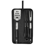 SET DE ASADO / BBQ "MASTERBEEF" color Negro + Gris