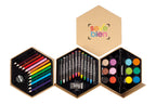 SET DE PINTURAS "HEXÁGONO" color Cartón