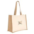 Bolsa de algodón y yute "YARI" color Natural