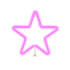 LUZ NEÓN ESTRELLA color Fucsia