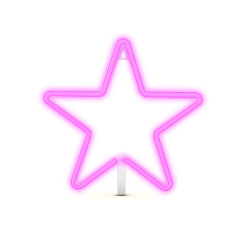 LUZ NEÓN ESTRELLA color Fucsia