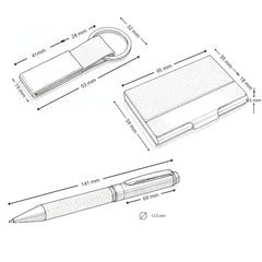 Set TORAJA: Bolígrafo, Llavero y Porta tarjetas