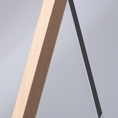 Trofeo Galvano de Madera y Cristal "Triangle"