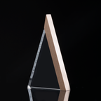 Trofeo Galvano de Madera y Cristal "Triangle"
