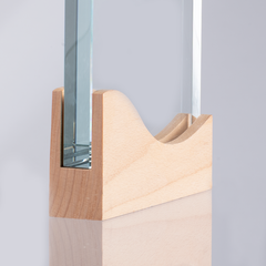 Trofeo Galvano de Madera y Cristal "Curve"