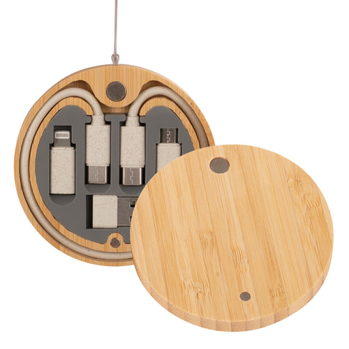 Connect Multicargador 6 en 1 de Bamboo y Trigo.