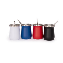 Vaso Térmico metálico "MATE" 300ml. con Bombilla
