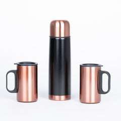 Set termo 1/2 L + 2 tazones encobrizados "GLASGOW"