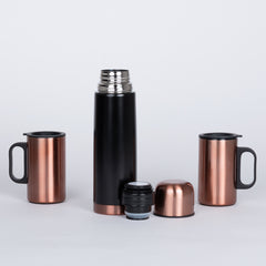 Set termo 1/2 L + 2 tazones encobrizados "GLASGOW"