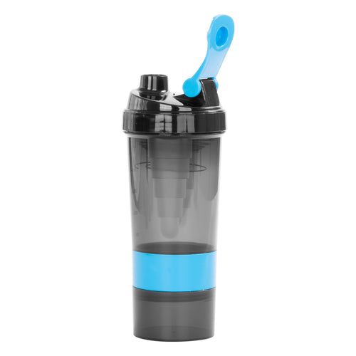 Vaso Gym para batidos proteína "SHAKE", con 4 compartimentos.