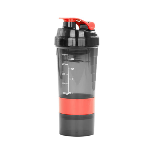 Vaso Gym para batidos proteína "SHAKE", con 4 compartimentos.
