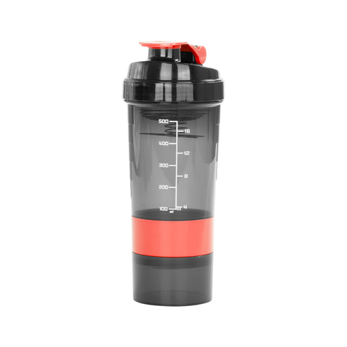 Vaso Gym para batidos proteína "SHAKE", con 4 compartimentos.