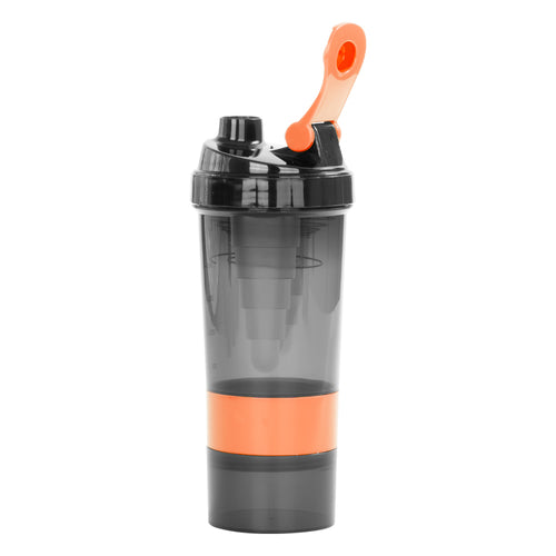 Vaso Gym para batidos proteína "SHAKE", con 4 compartimentos.