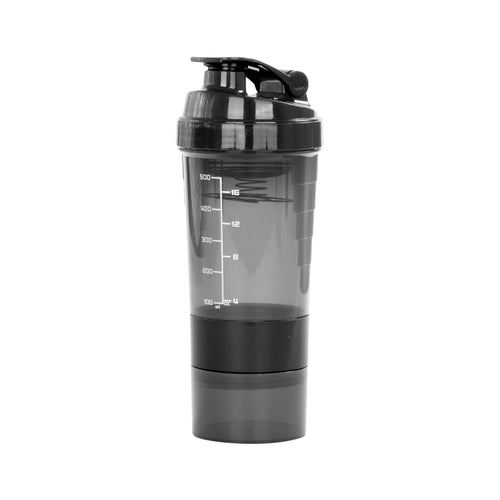 Vaso Gym para batidos proteína "SHAKE", con 4 compartimentos.
