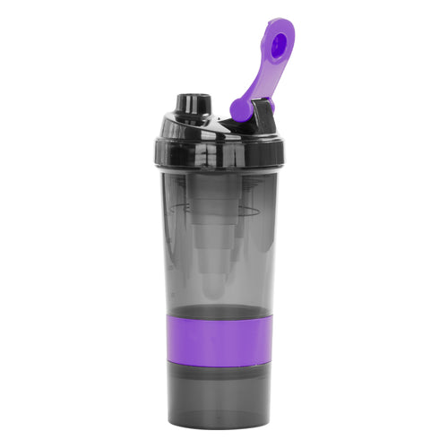 Vaso Gym para batidos proteína "SHAKE", con 4 compartimentos.