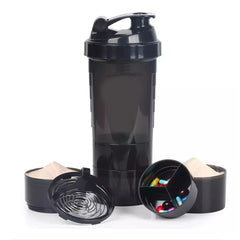 Vaso Gym para batidos proteína "SHAKE", con 4 compartimentos.