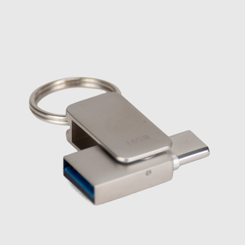 USB 3.0 Mini-Pendrive "Giro" de Acero inoxidable 16GB