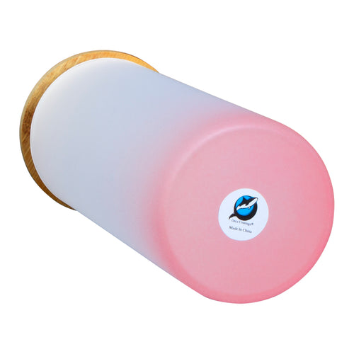 Botella Vidrio Borosilicato Sublimación, tapa Bamboo 500cc