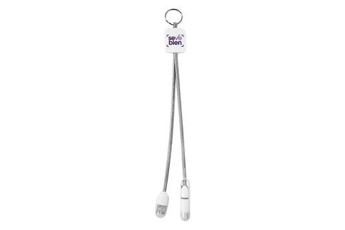 CABLE CARGADOR DE CELULARES "CELLER" color Gris+blanco