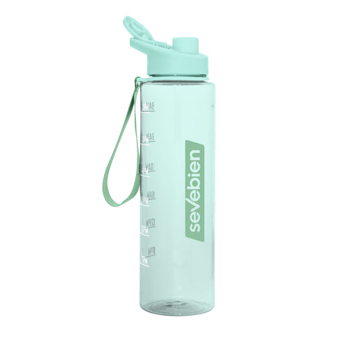 Botella deportiva motivacional "BORG" color Celeste