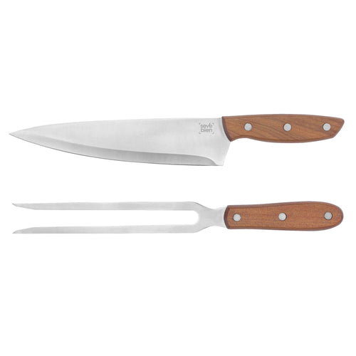 SET DE ASADO / BBQ "BLADEBIRD" color Madera