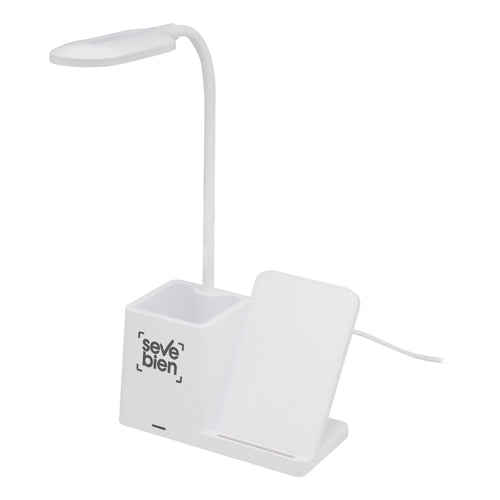 Organizador de escritorio con lámpara "MINIOFFICE" color Blanco