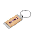 Llavero de bambú "TAG" color Madera